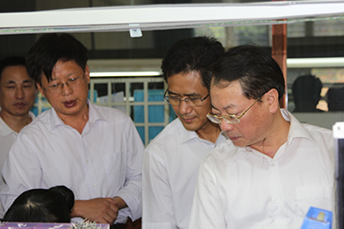 福建省紀委副書記、監(jiān)察廳廳長陳善光一行視察虹潤公司